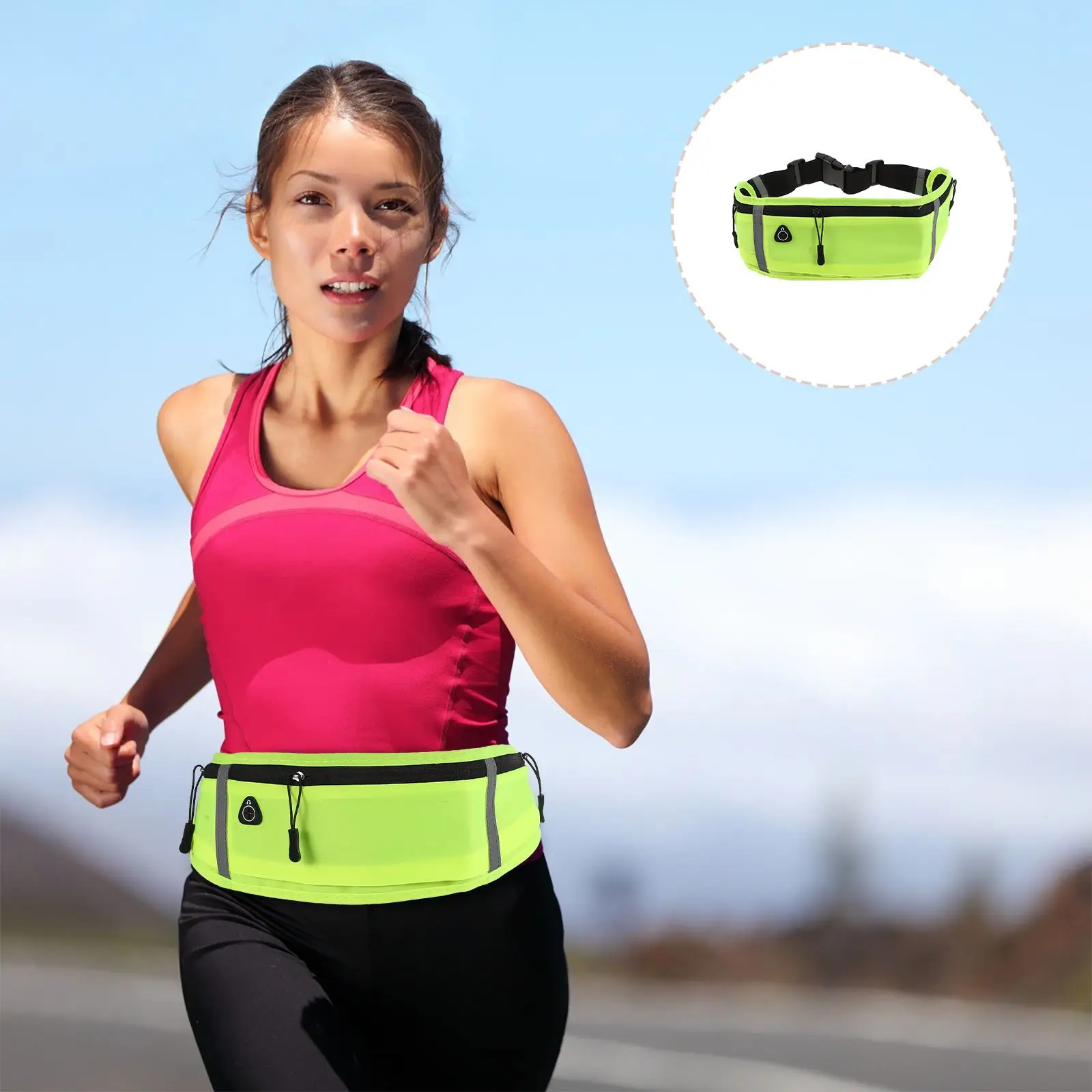 

1pc Outdoor Sport Waist Pack Waterproof Multifunctional Music Mobile Phone Bag