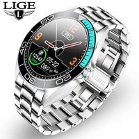 lige luxury smart watch men waterproof sports fitness watch for android ios phone heart rate monitor smartwatch mens watches