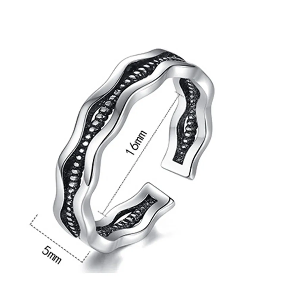 

925 Sterling Silver Ring Fashion Woman Jewelry Retro Simple Thai Silver Adjustable Original Hot Sale New High Quality Ring