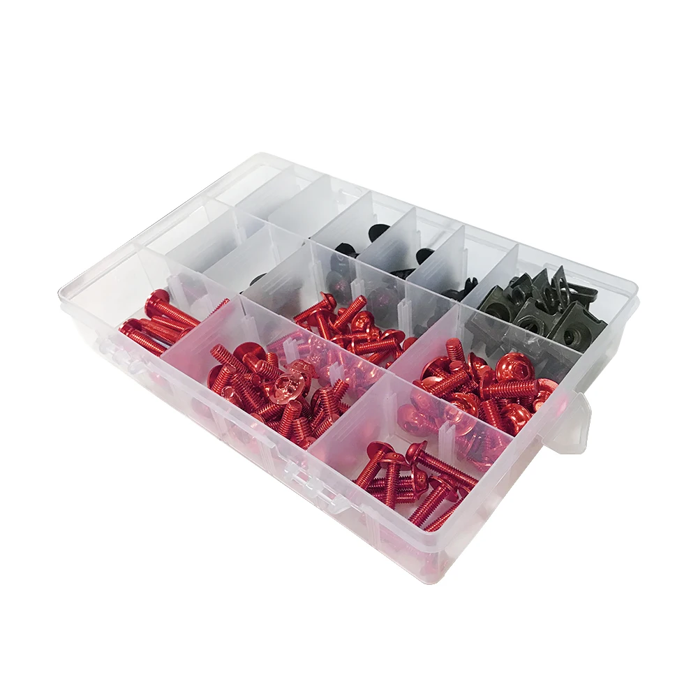 

Для SUZUKI GSX-R GSXR 600 750 1000 K4 K5 K6 K7 K8 K9 195/шт. M8 M7 M6 M5 комплекты болтов для полного обтекателя кузова, гайки