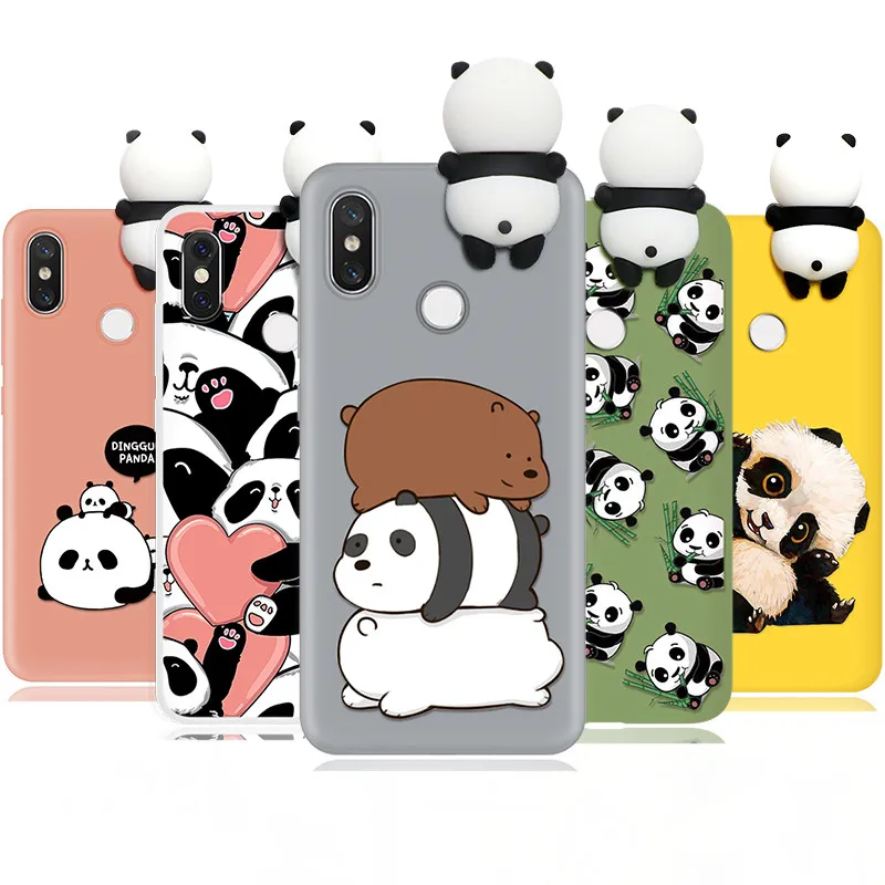 3D с милой пандой куклы чехол Funda для Xiaomi Redmi Примечание 8 Pro 7 5 S2 Mi A3 A1 A2 6X CC9 CC9e 9 Lite SE