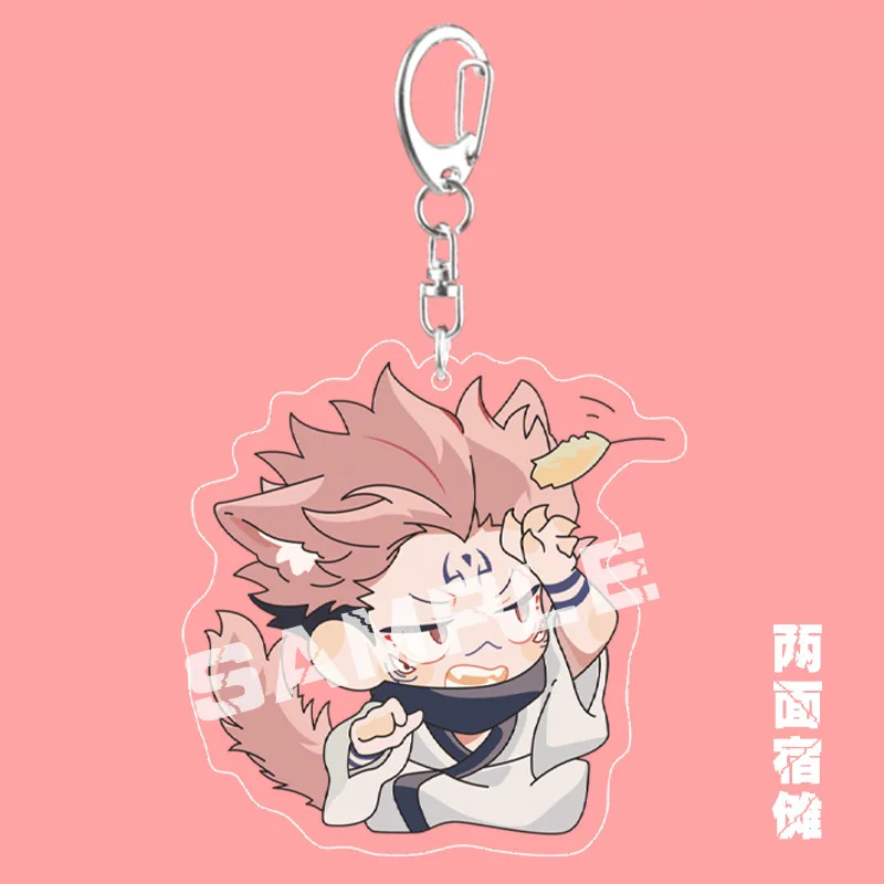 

Hot Anime Jujutsu Kaisen Cute Keychain Fushiguro Megumi Gojo Satoru Geto Suguru Acrylic Pendant Bag Keyring Men Women Charm Gift