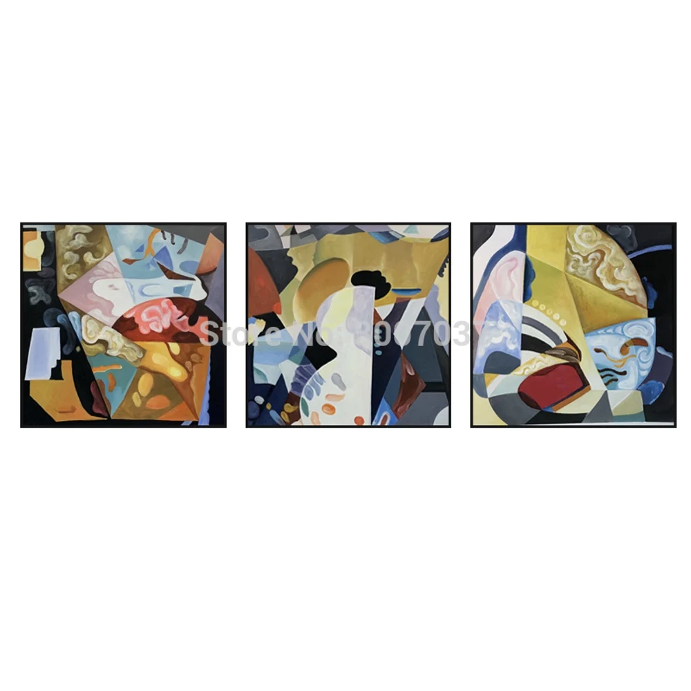 

Hand Painted Modern Abstract Oil Painting on Canvas for Living Room Home Decoration Handmade Abstract Oil Picture No Frames