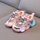 Новинка 2021, спортивная обувь для младенцев, светодиодные кроссовки для девочек, детская обувь для малышей и мальчиков, детская обувь светильник кой, светящиеся и сияющие