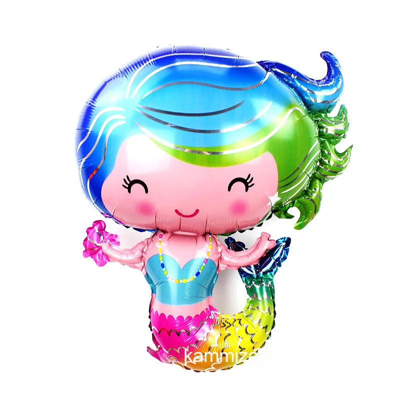 QQ mermaid 29IN Большие воздушные шары из фольги русалки Ариэль из мультфильма принцесса гелиевый баллон декор для детского дня рождения globos вечерние наборы; детский душ мяч - Цвет: QQ mermaid 29IN