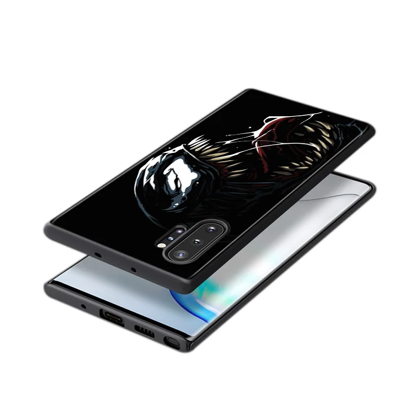

Marvel Avengers Super Hero Venom For Samsung Galaxy S21 S20 FE Ultra S10 Lite S9 S8 Plus S7 5G TPU Silicone Black Phone Case