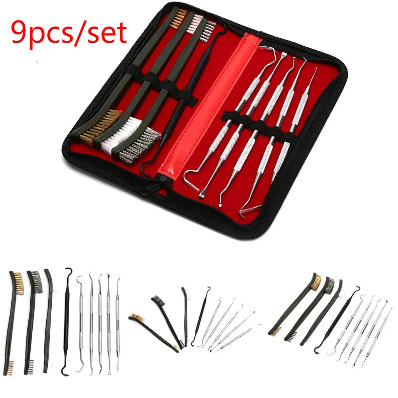 Набор для чистки оружия 9 шт./компл. универсальный набор пистолета охотничьего