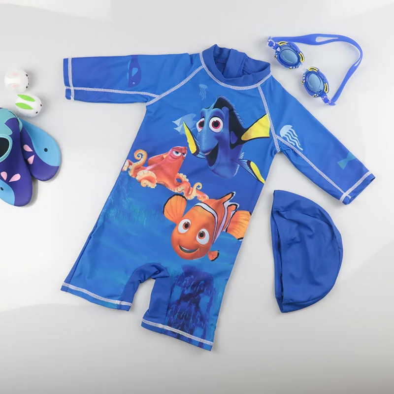 

Baby One-piece Kid's Swimwear Cartoon Seaside Sun Protection Quick-dry Surfing Suit Swimsuit for Children Summer Boys