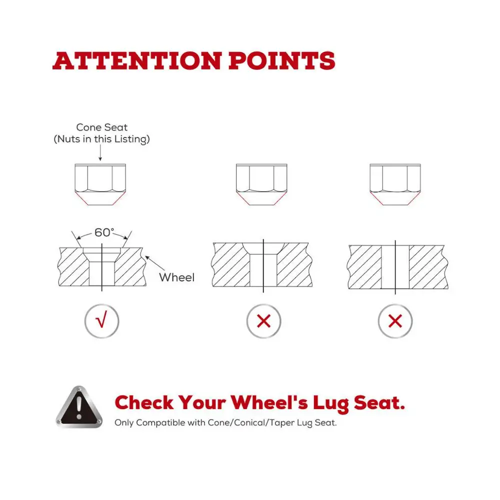 KSP выпуклые конические гайки с открытым концом 60 градусов для тюнера Ford Dodge Honda Acura