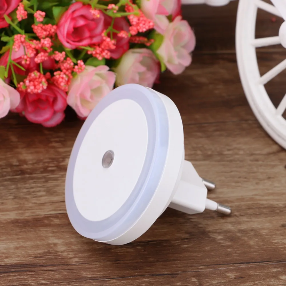 Light Sensor Control Night Luminaire Dusk to Dawn Bedroom Induction Plug-in LED Lamp For Baby Hallway Kitchen Wall | Освещение