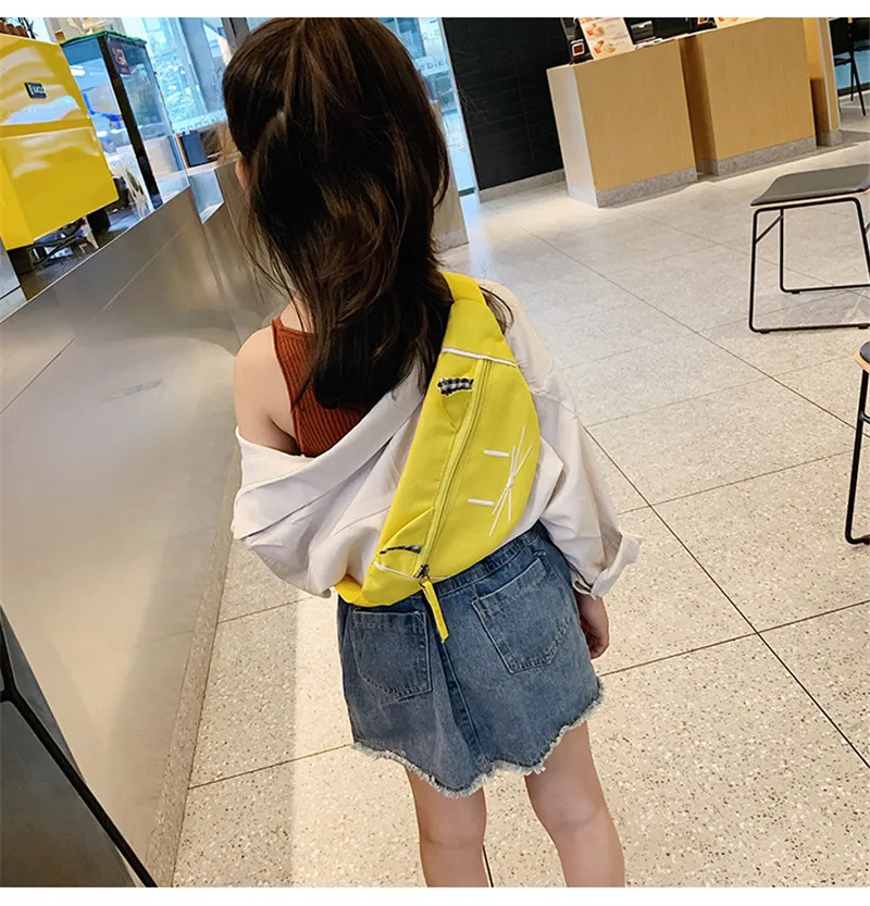 

Cartoon Cat Printing Waist Bag Kids Shoulder Messenger Bags Boys Girls Waist Fanny Belt Packs Casual Canvas Crossbody Chest Bags