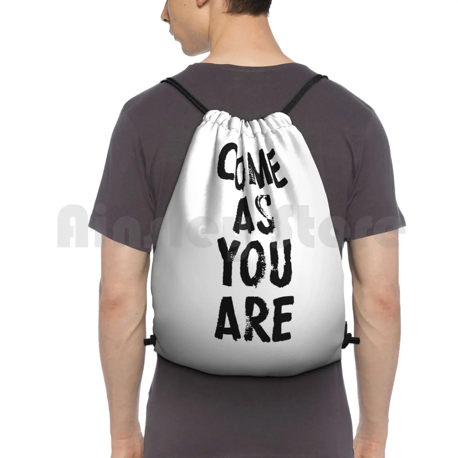 

Come As You Are Backpack Drawstring Bags Gym Bag Waterproof Lyrics Come As You Are Music Songs Grunge Band Bands Grohl