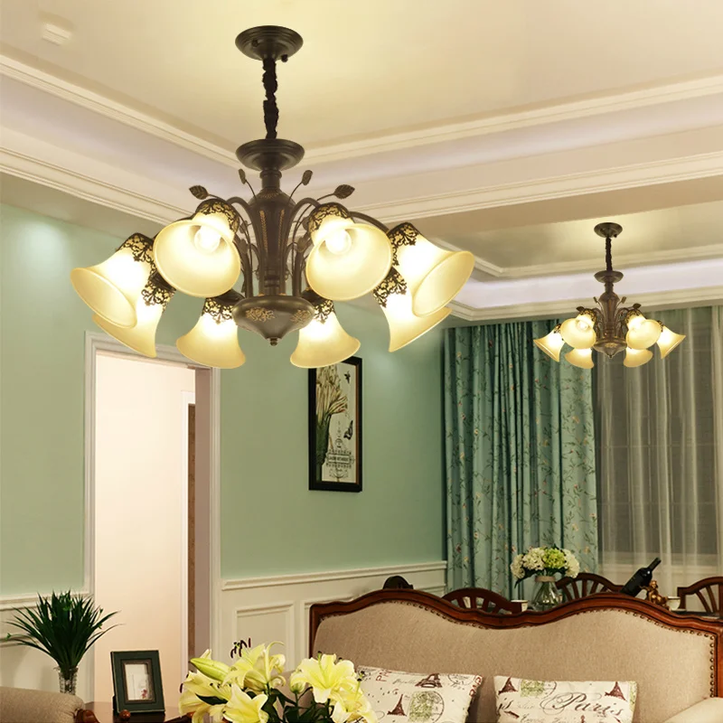 American Retro chandelier ceiling living room suspended lamps dining fixtures Nordic LED lighting bedroom hanging lights | Освещение