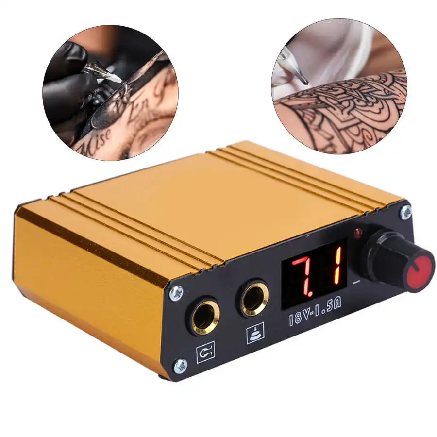 Профессиональный мини тату машинка источник питания для татуировок ЖК дисплей