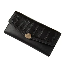 Wallet Women Long High Quality Crocodile Pattern Female Pu Leather Coin Purses Ladies Hasp Credit Card Holder Clutch Bag