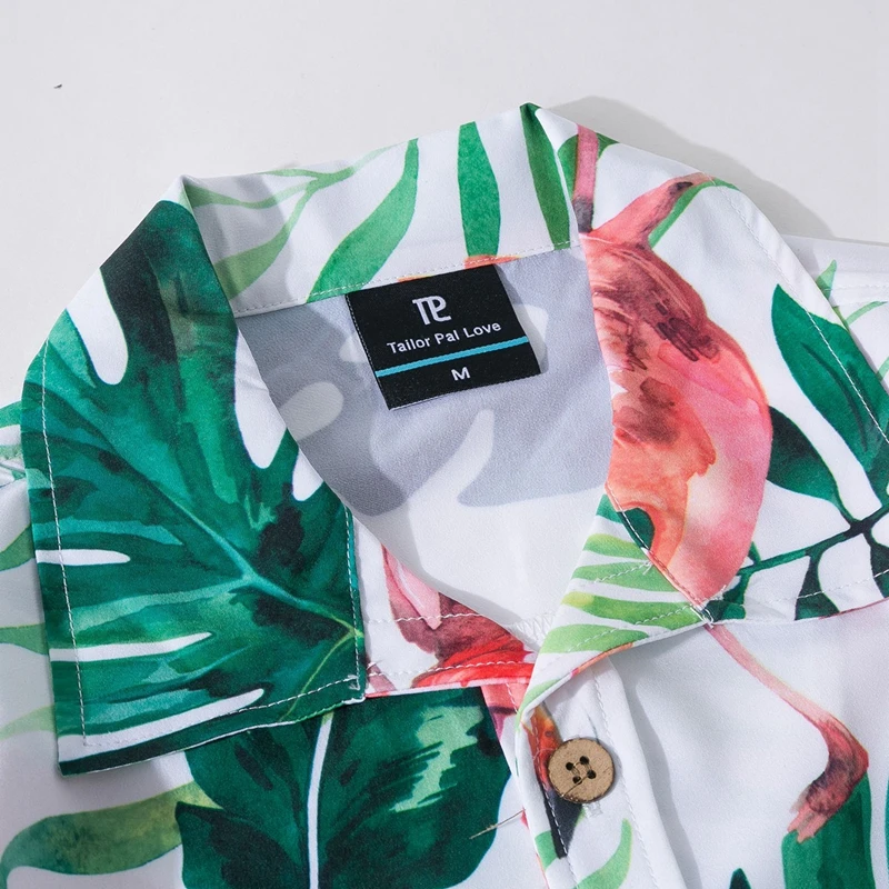 Гавайская рубашка мужская с короткими рукавами модная быстросохнущая пляжная