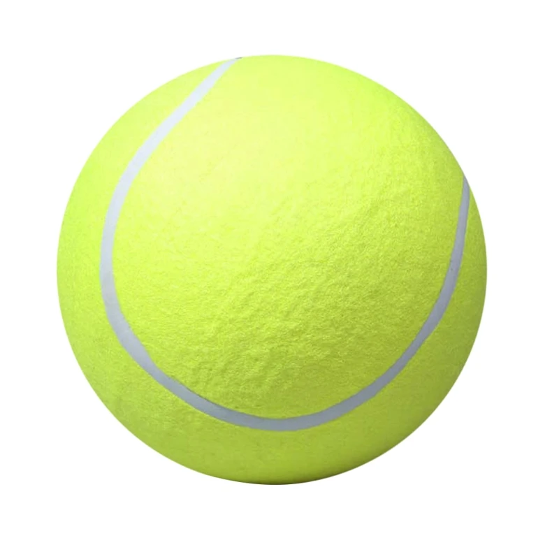 

H053 8In Dog Toy Thick Walled Natural Rubber Squeak Chew Balls for Dogs Tennis Interactive Bouncy Ball Chewer for Playing