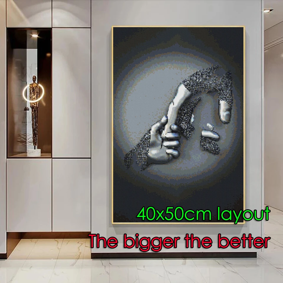 Абстрактная Металлическая скульптура искусство фигурка пары настенное 5d