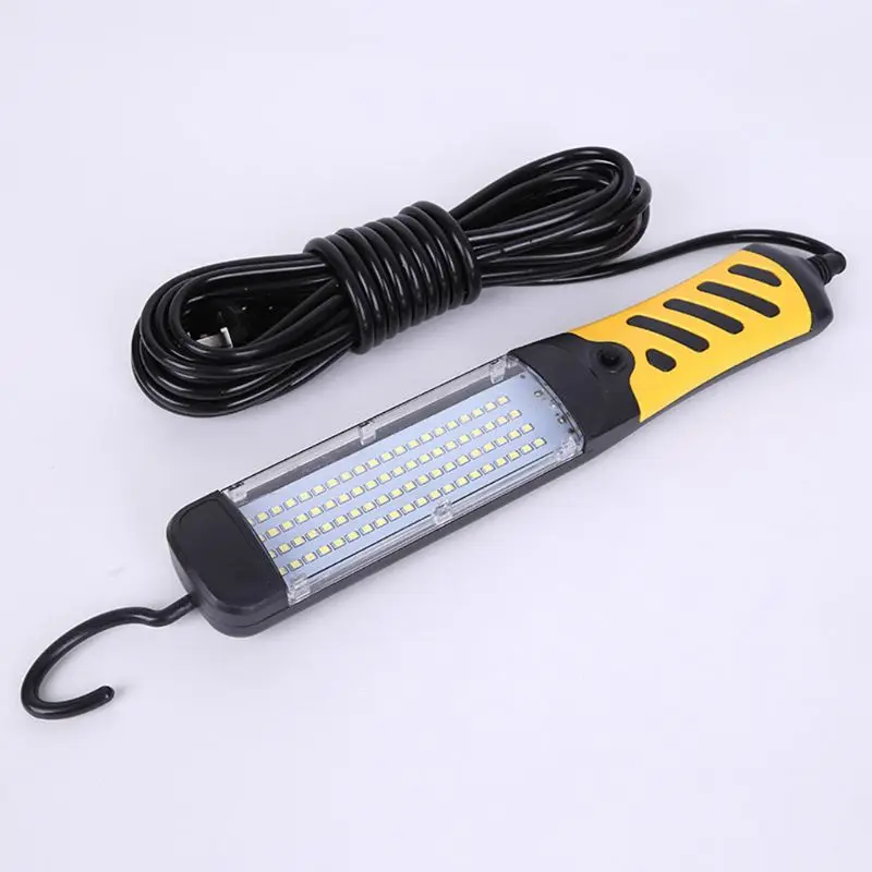 Портативный СВЕТОДИОДНЫЙ Аварийный Рабочий светильник ручной 80 светодиодный бусины Flash светильник осмотра автомобиля ремонтная горелка 220V с одной главной балкой с крючком Портативный Фонари