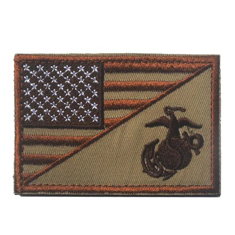 Значки с вышитым флагом сша + тюлени военные тактические значки 3D вышивкой 8*5