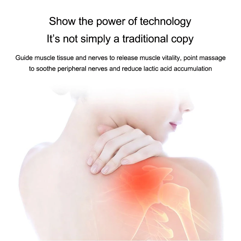 

Rechargeable Mini Electric Neck Massager Cervical Massage Stimulator Stickers Physiotherapy Instrument Muscle Relief Pain