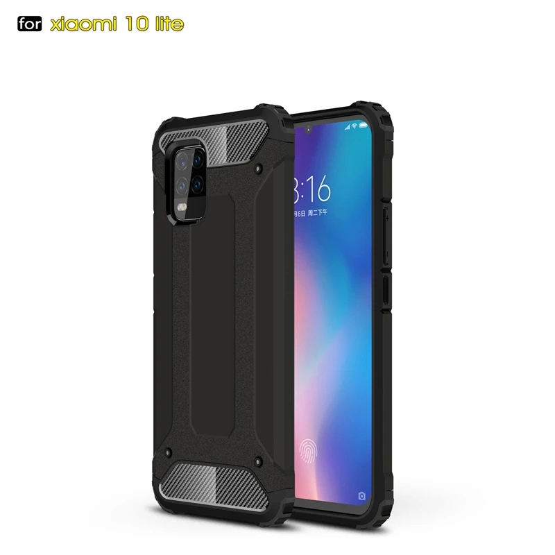 

Чехол для Xiaomi Mi 10 Pro 10 Lite Youth, прочный армированный чехол из ТПУ и поликарбоната для Xiaomi Mi 10 Lite, чехлы для телефонов в деловом стиле