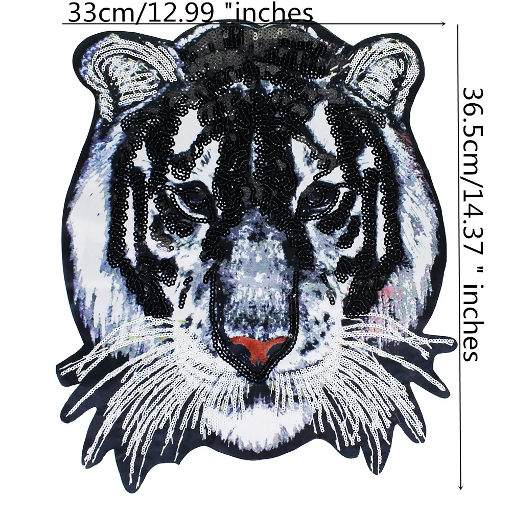1 предмета с блестками большие Король Лев Голова ткани патчи животных значки