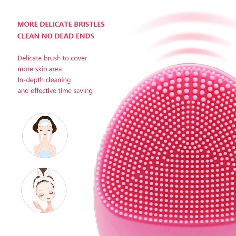 Ультразвуковая вибрационная щетка для очищения лица электрическая мытья