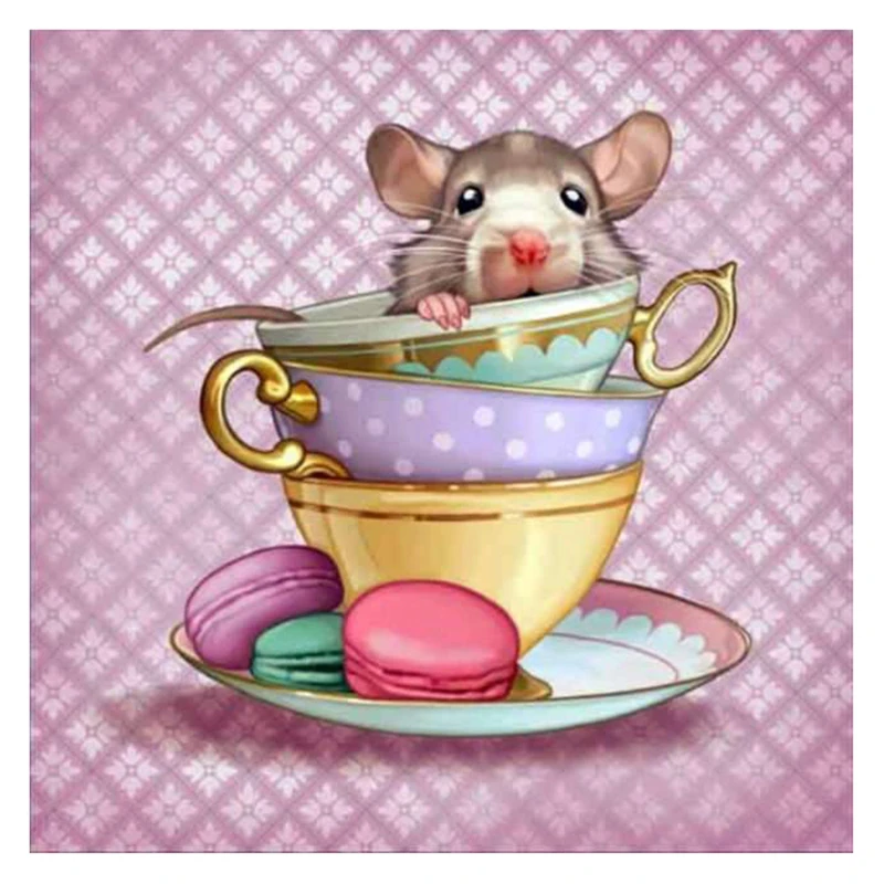 Алмазная 5D картина крыса полноразмерная/круглая Вышивка крестиком мозаика 3D