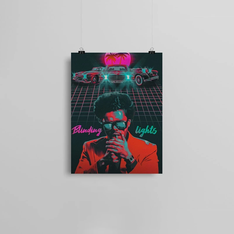 Популярный новый постер Weeknd Ретро винтажный Стильный Холст картина настенное
