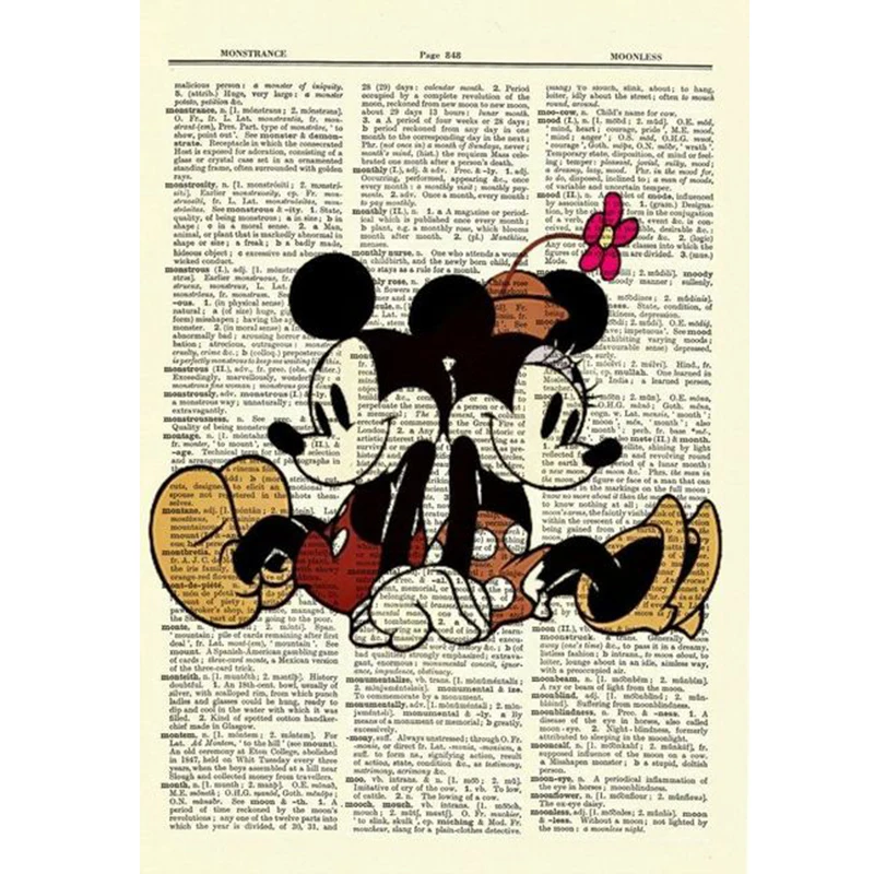 

Disney Mickey Minnie 5D DIY Diamond Painting full Square Round Diamond Embroidery Cross Stitch Rhinestone Mosaic decor for GIft