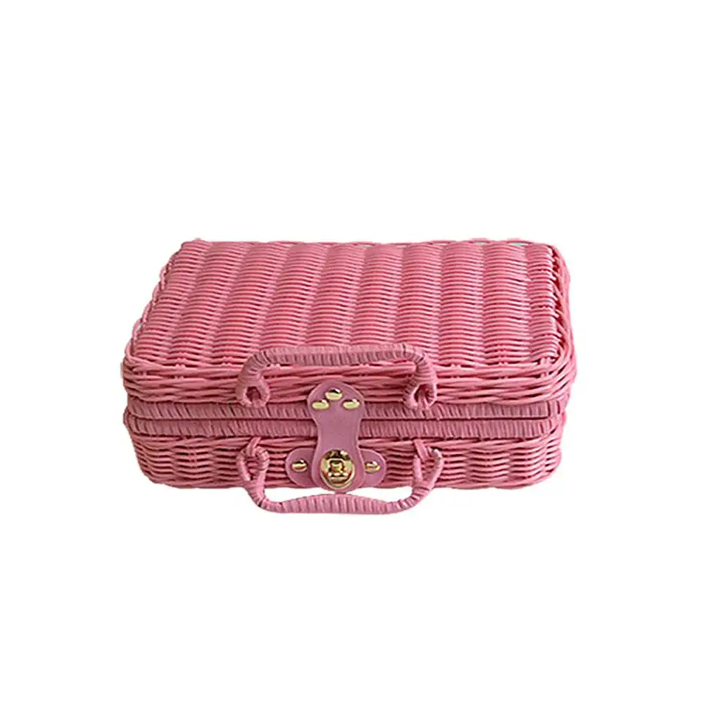 

Creative Rattan Retro Woven Rattan Crossbody Bags Straw Handmade Travel Bag Storage Supplies
