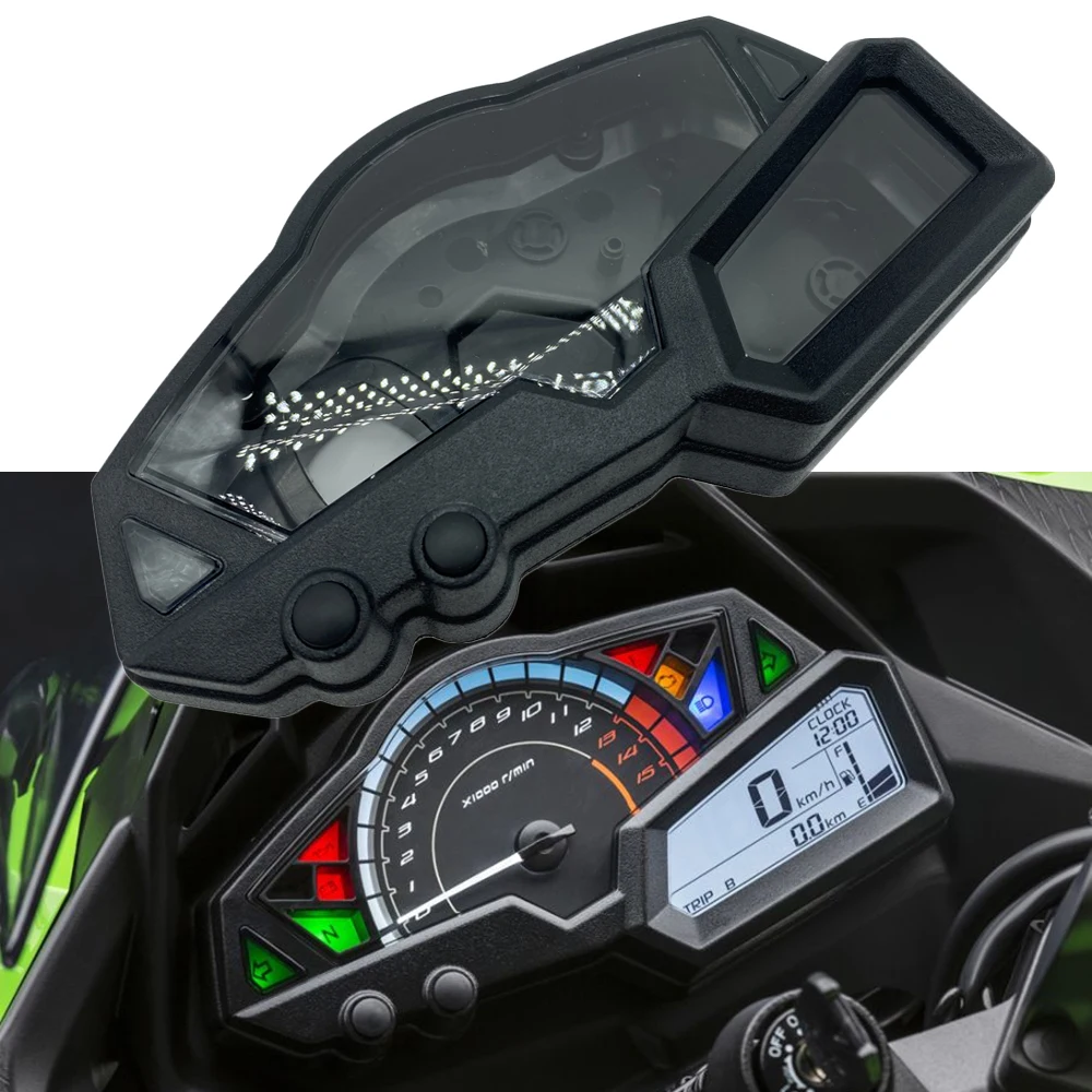 

For Kawasaki Ninja 250 NINJA 300 EX300 NINJA300 2013-2017 Speedometer Instrument Case Gauge Odometer Tachometer Housing Cover