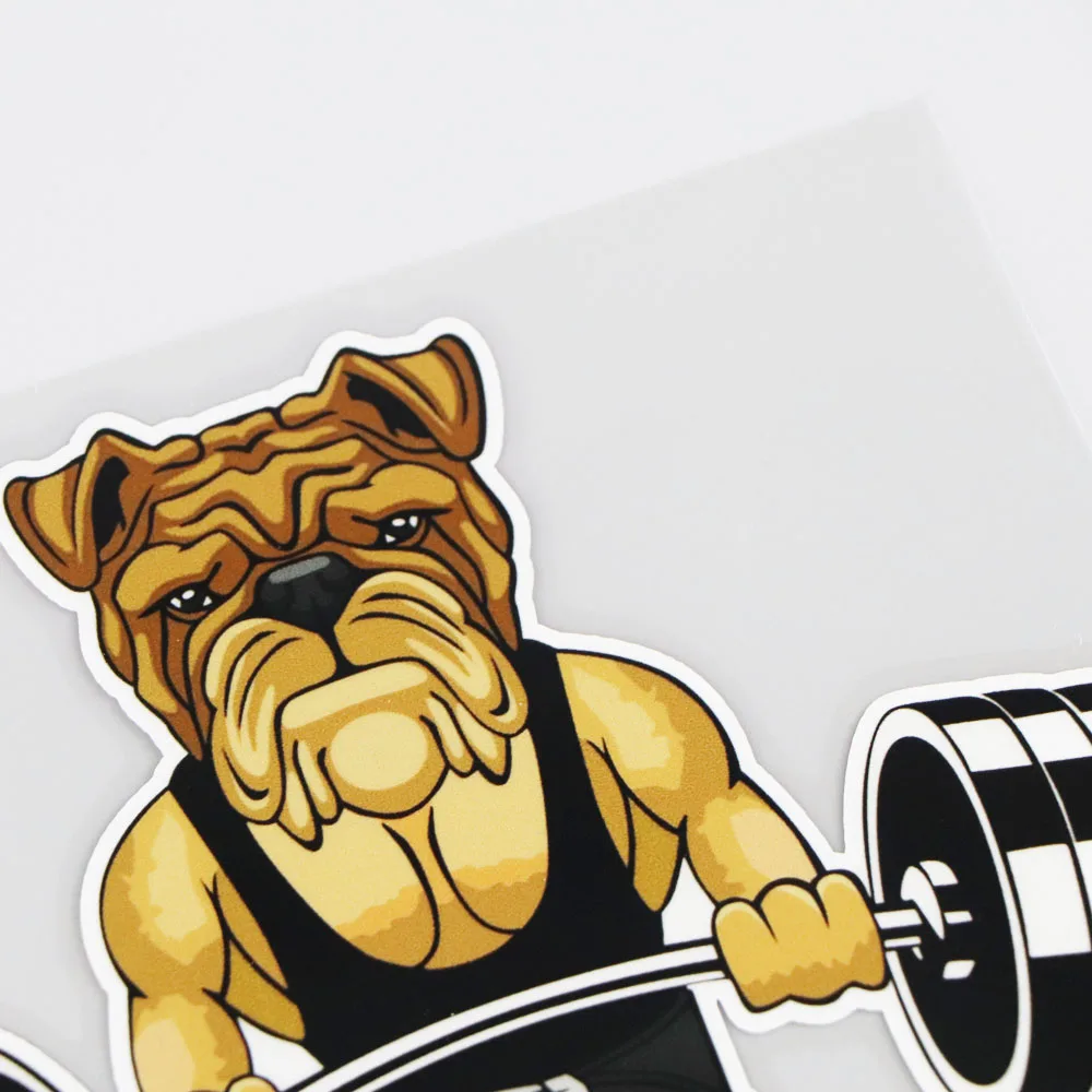 

YOJA 14.8X14.5CM Fashion Fitness Sports Car Stickers Vinyl Creative Decorative Decals Strong Bulldog 19A-0260