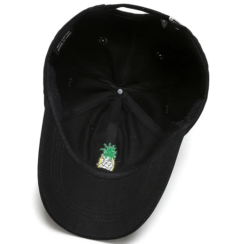 

Pineapple Embroidery Baseball Caps Women Men Cotton Hipster Hat Snapback Bonnet Hip Hop Casquette homme Gorras beisbol chapeu