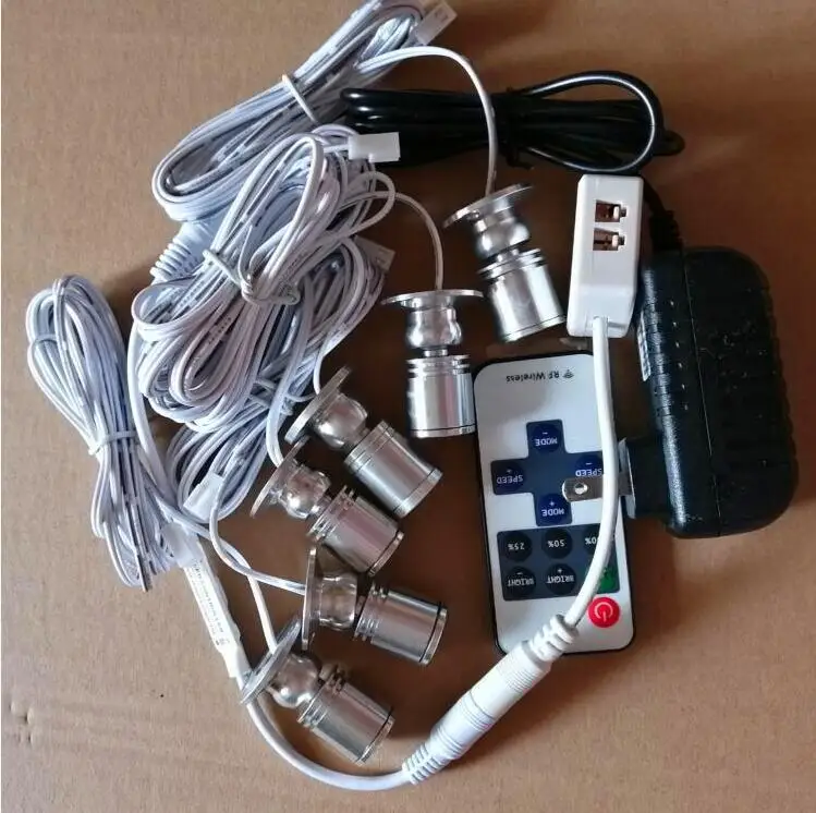 3/4/6/8 шт освещение Dimmable1W светодиодные точечные светильники для спальни отеля