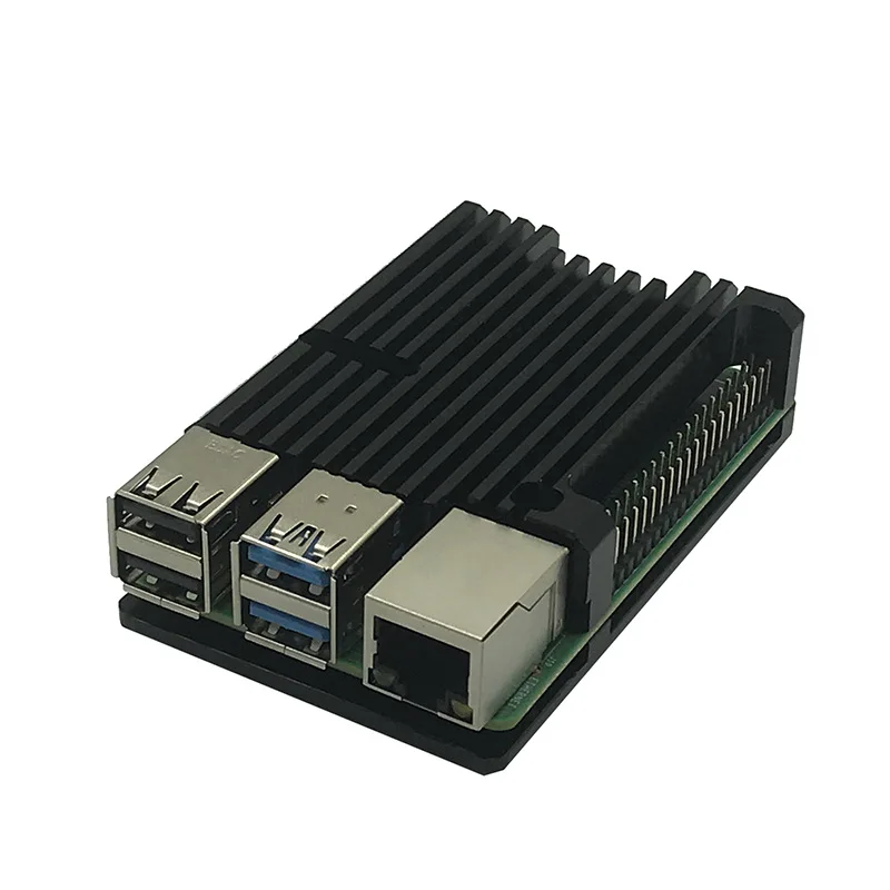 Raspberry Pi 4 Computer Model B Armor Aluminum Alloy Case/ Passive Cooling Shell Metal Enclosure Heat Dissipation for Pi 4B Only