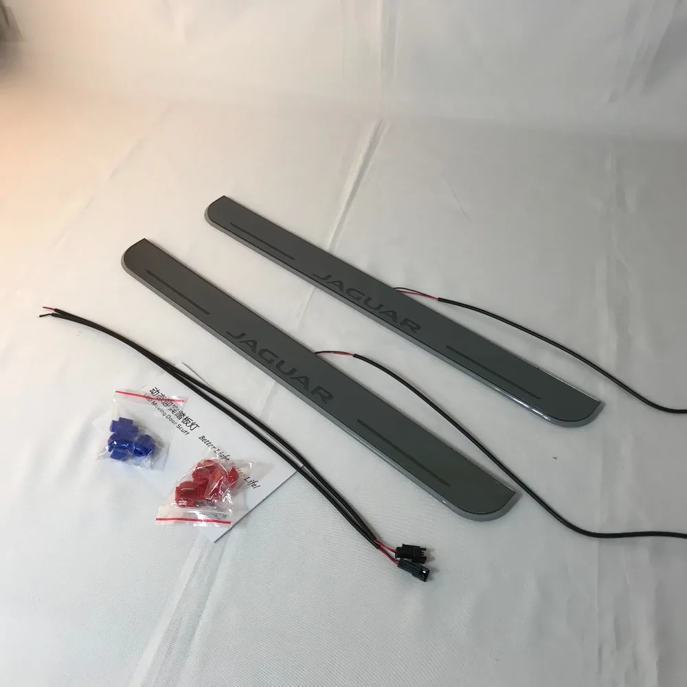 

Osmrk led moving door scuff for Jaguar dynamic door sill plate flat lining overlay Car accessories