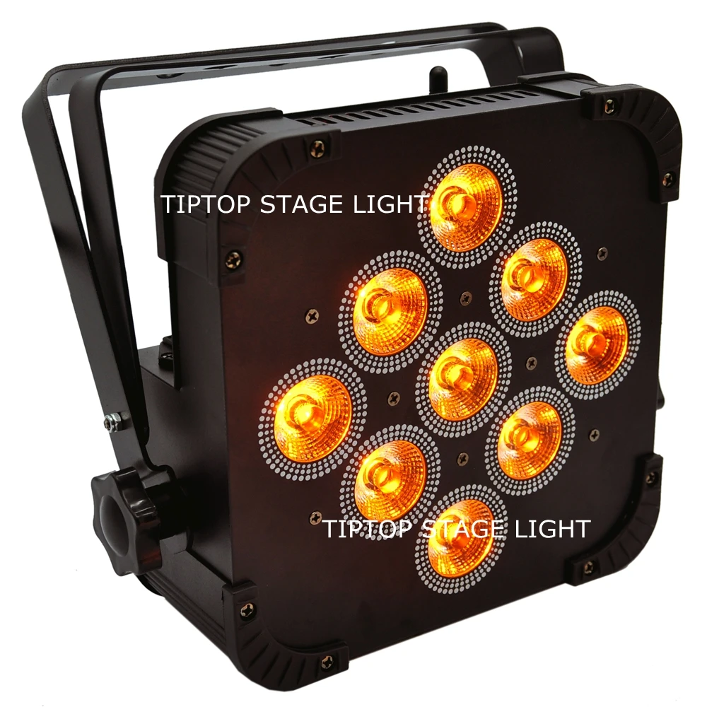 Бесплатная доставка 4 шт 9x15 Вт 5 цветов тонкий алюминиевый сценический DMX512