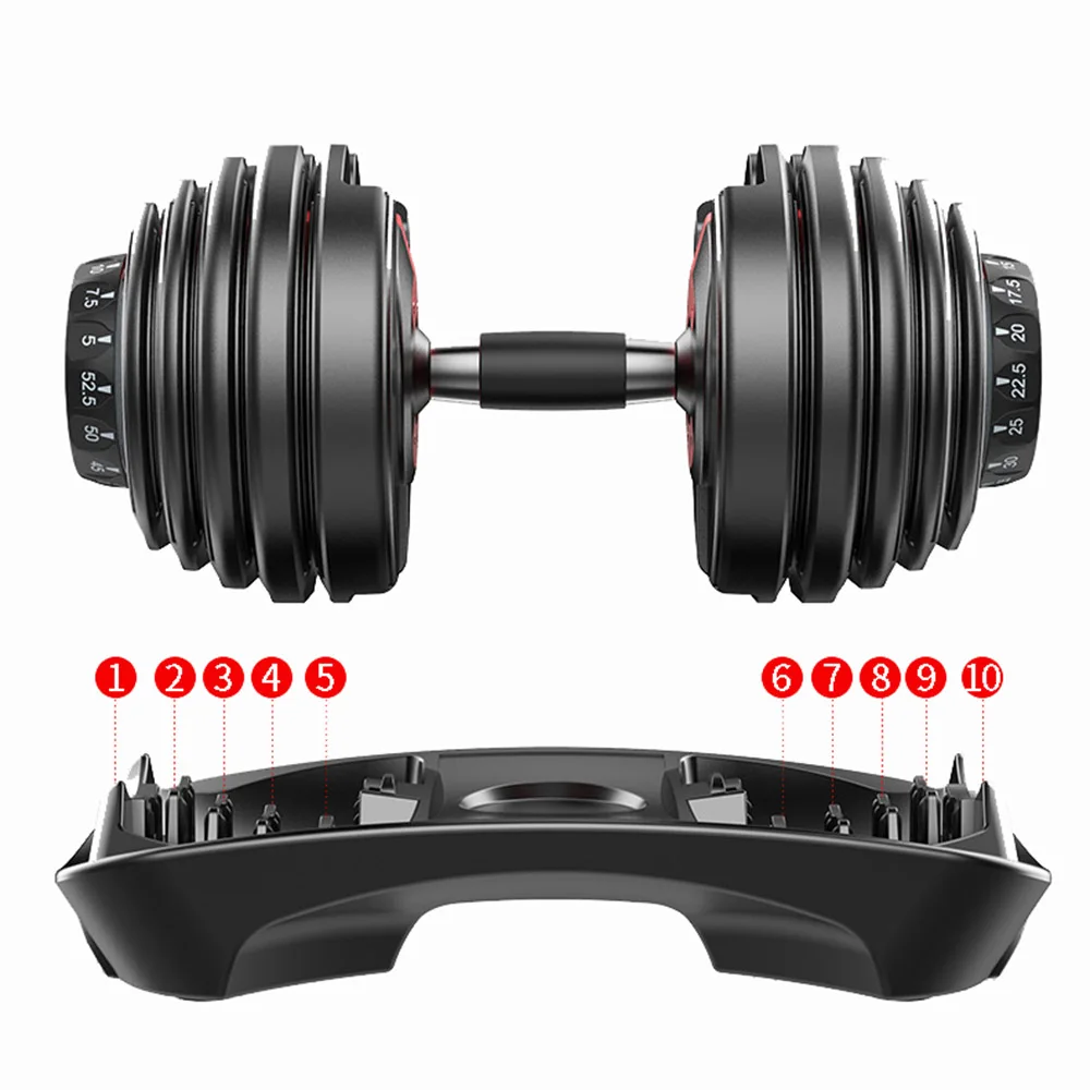 

24kg Quick adjustable men's Dumbbell intelligent automatic combination replacement dumbbell weight fitness equipment household