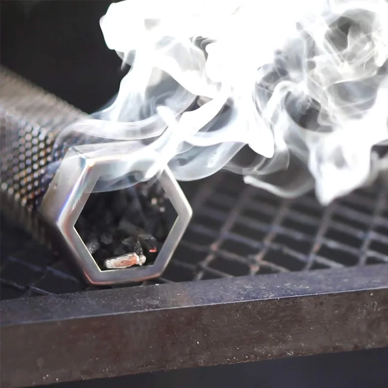Stainless Steel Grill Metal Mesh Grid Square Hexagon Cold Smoke Generator Pellet Smoker Outdoor for BBQ Baking Accessories | Дом и сад