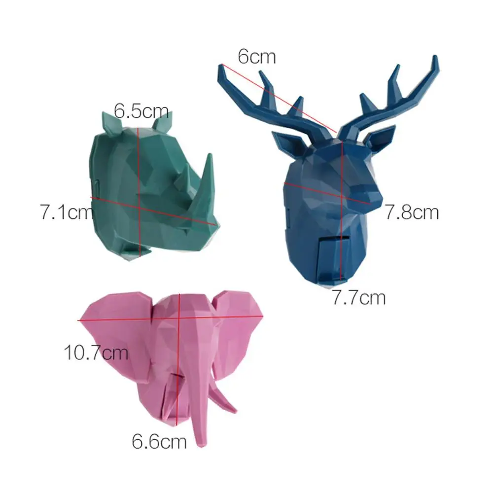 Новые популярные настенные крючки с животными вешалка головой оленя держатель