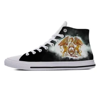 mens casual shoes latest top litter rock band queen man leisure plimsolls custom images or logo lace up flat shoes