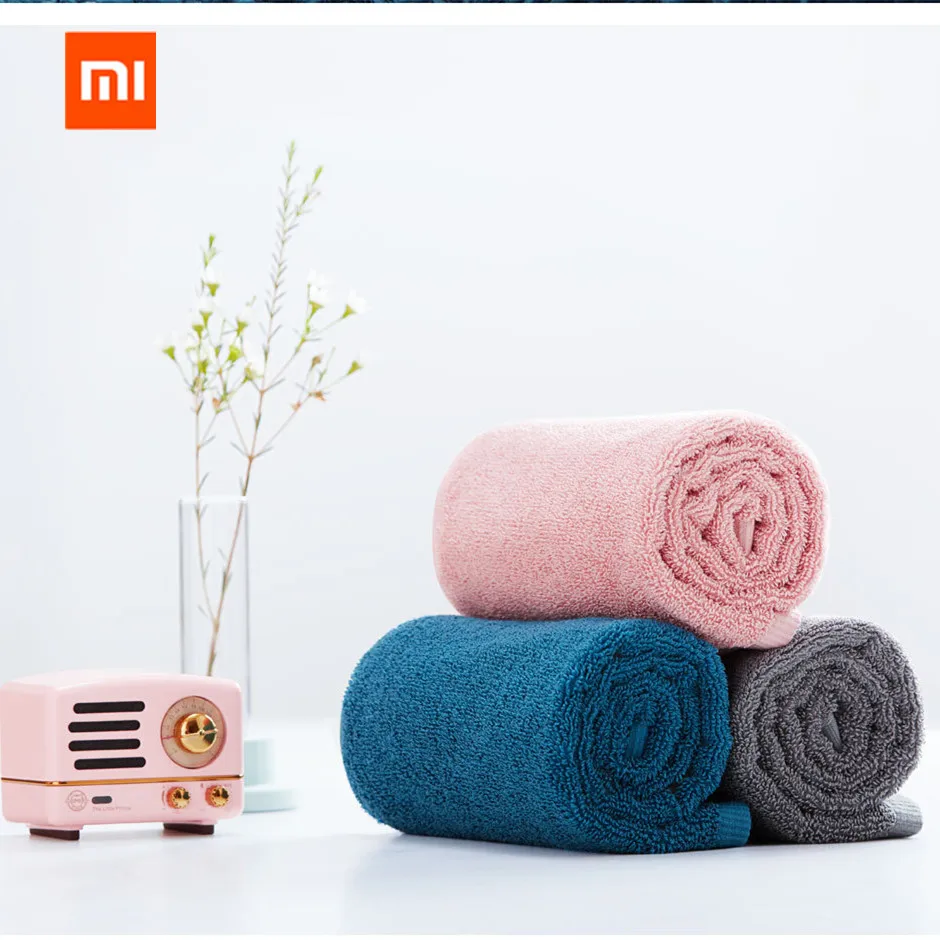 Полотенце XIAOMI Mijia 100% хлопок 5 цветов сильное поглощение воды банное мягкое 32x70 см