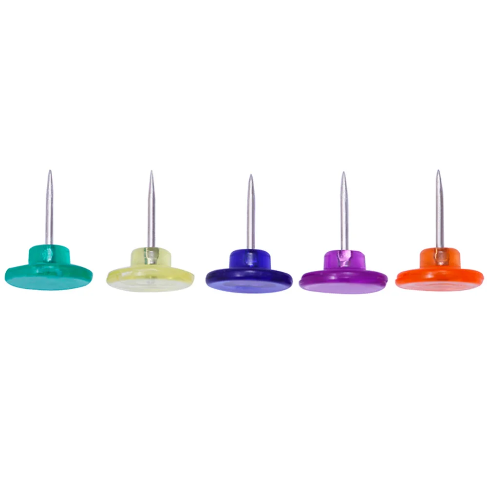 

100 PCS Per Can Large Size Transparent Colorful Pushpin Nail Office School Home Dailu Use Pushpin