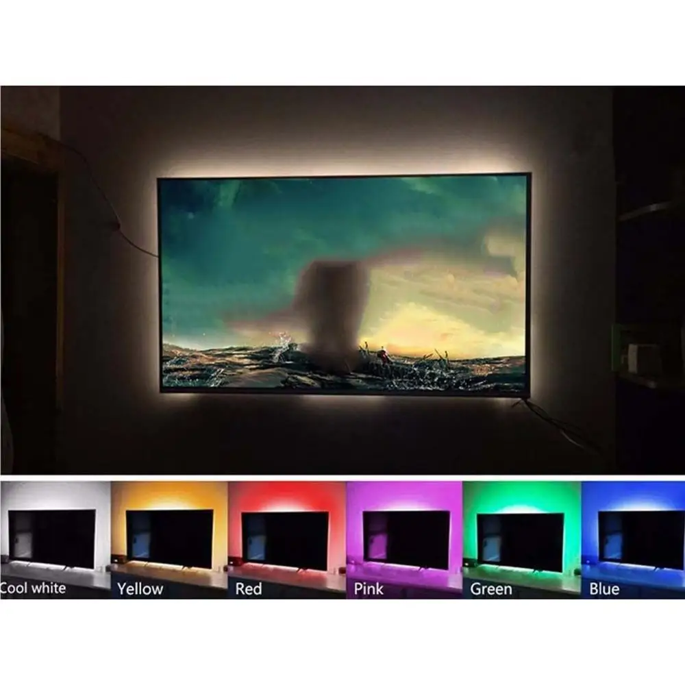 

USB With Remote Control 24-Color RGB LED Light Family TV Computer Mirror Window Waterproof Garden Bedroom Decoration Light Bar