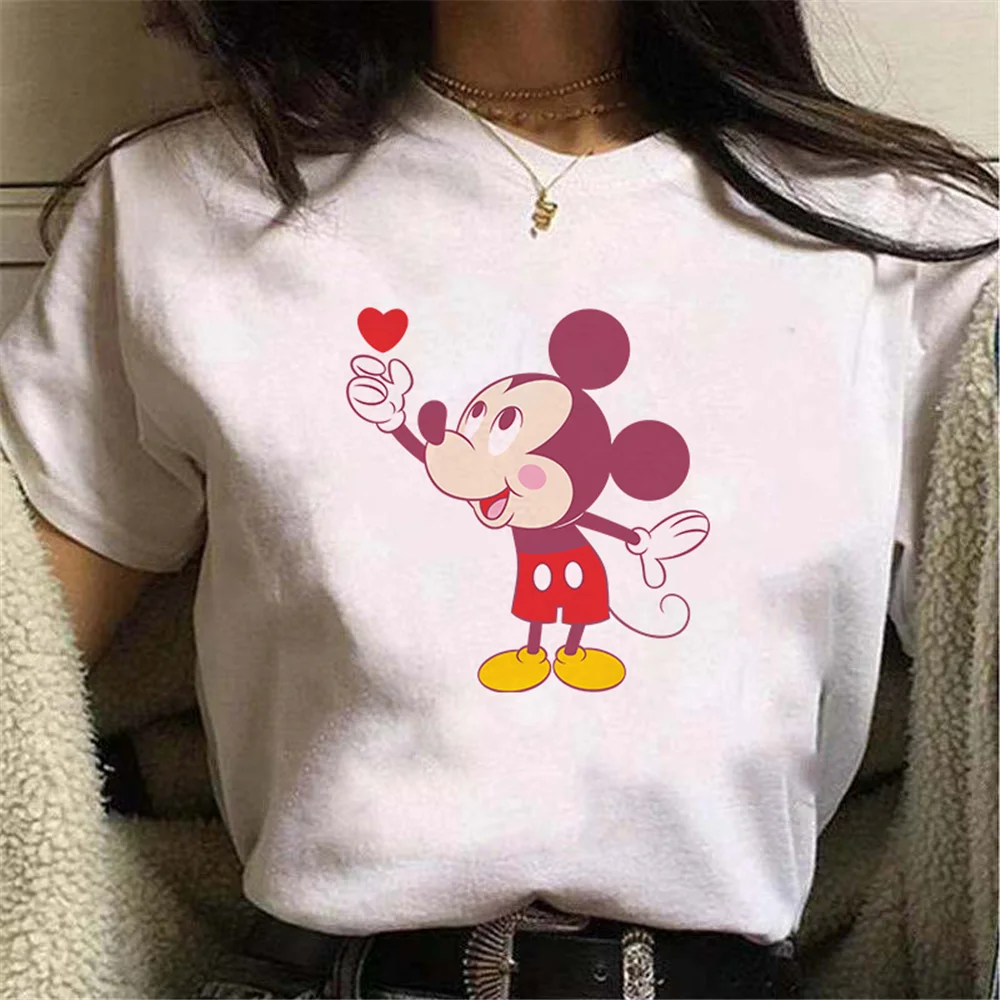 

Disney Minnie Tshirt Tops Tee Shirt Women Casual Kawaii Harajuku Short Sleeve Dropship Tees Cartoon Top