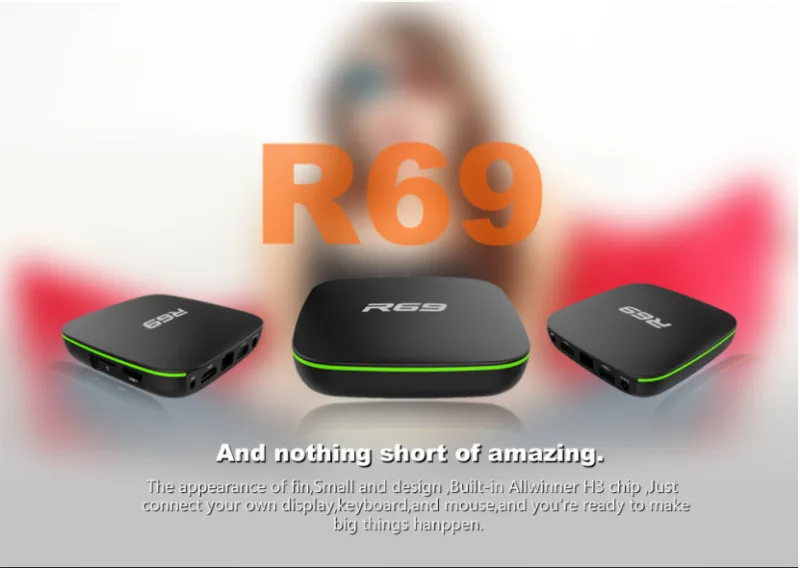 Smart tv Box R69 H3 четырехъядерный Android 7,1 4K 3D wifi 1+ 8 Гб H.265 медиаплеер Великобритания
