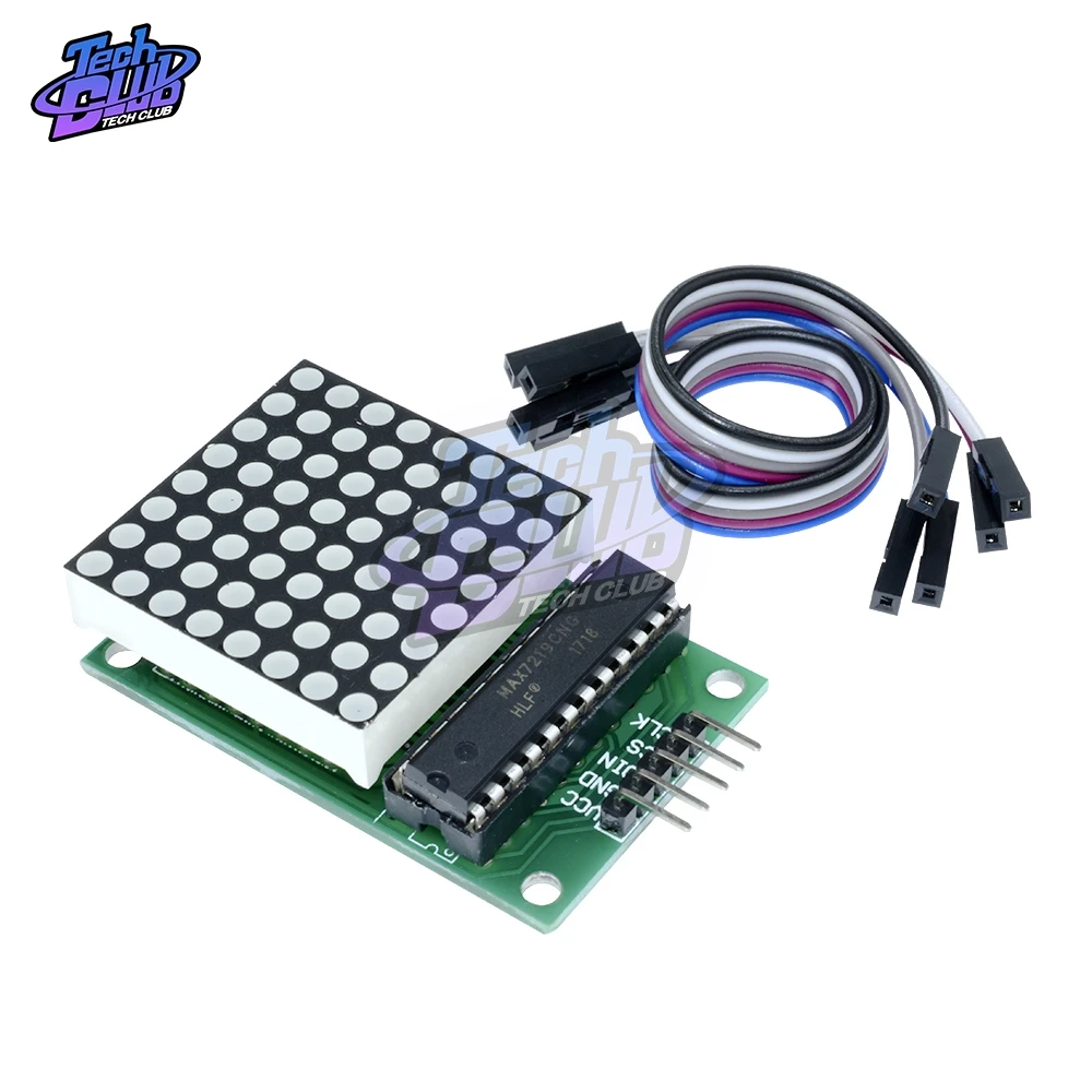 MAX7219 точечная флуоресцентная лампа красный светодиодный дисплей модуль