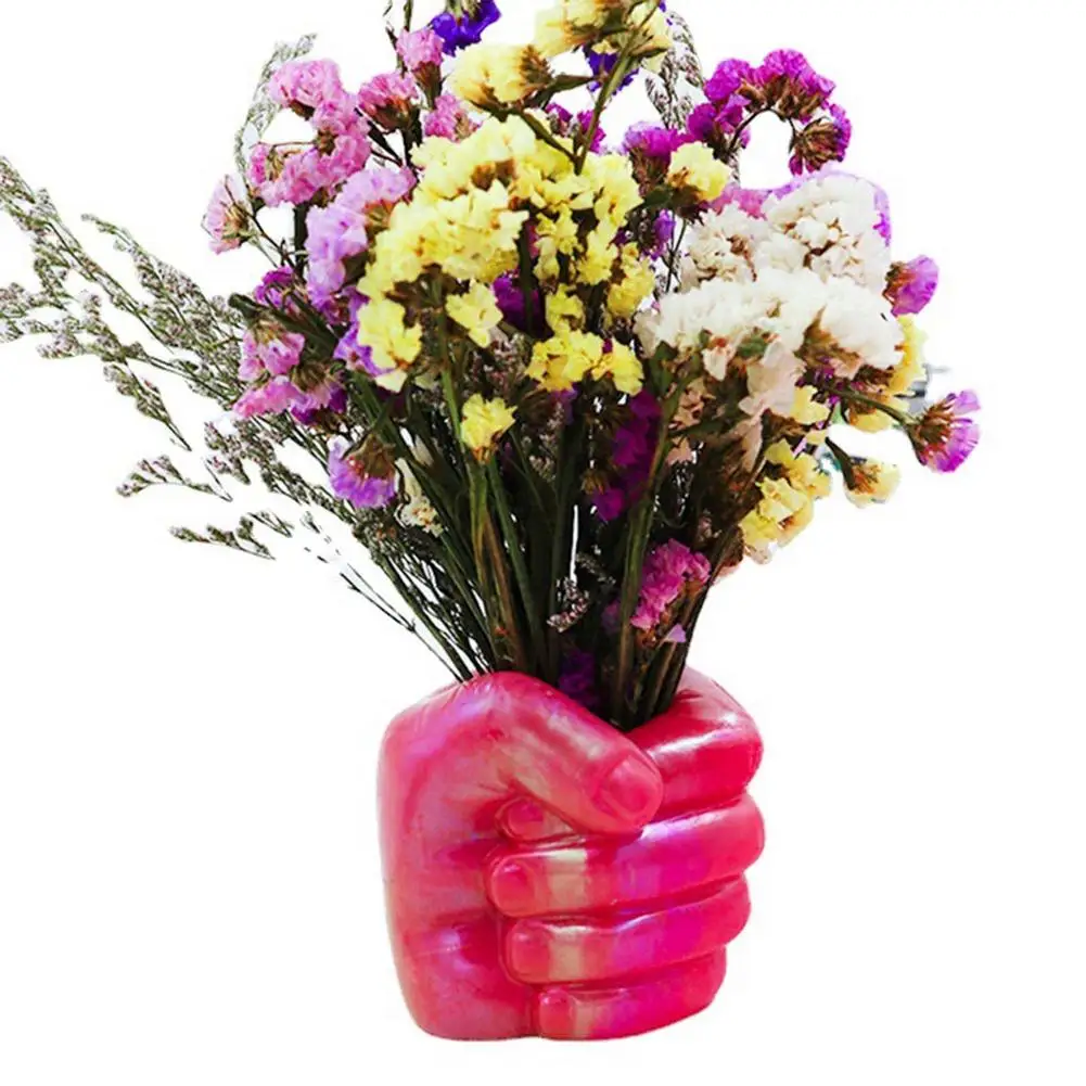 

Epoxy Resin Mold Fist Shape Silicone Mold DIY Vase Mold Jewelry Pen Holder Mold For Home Decoration Craft Bedroom Office